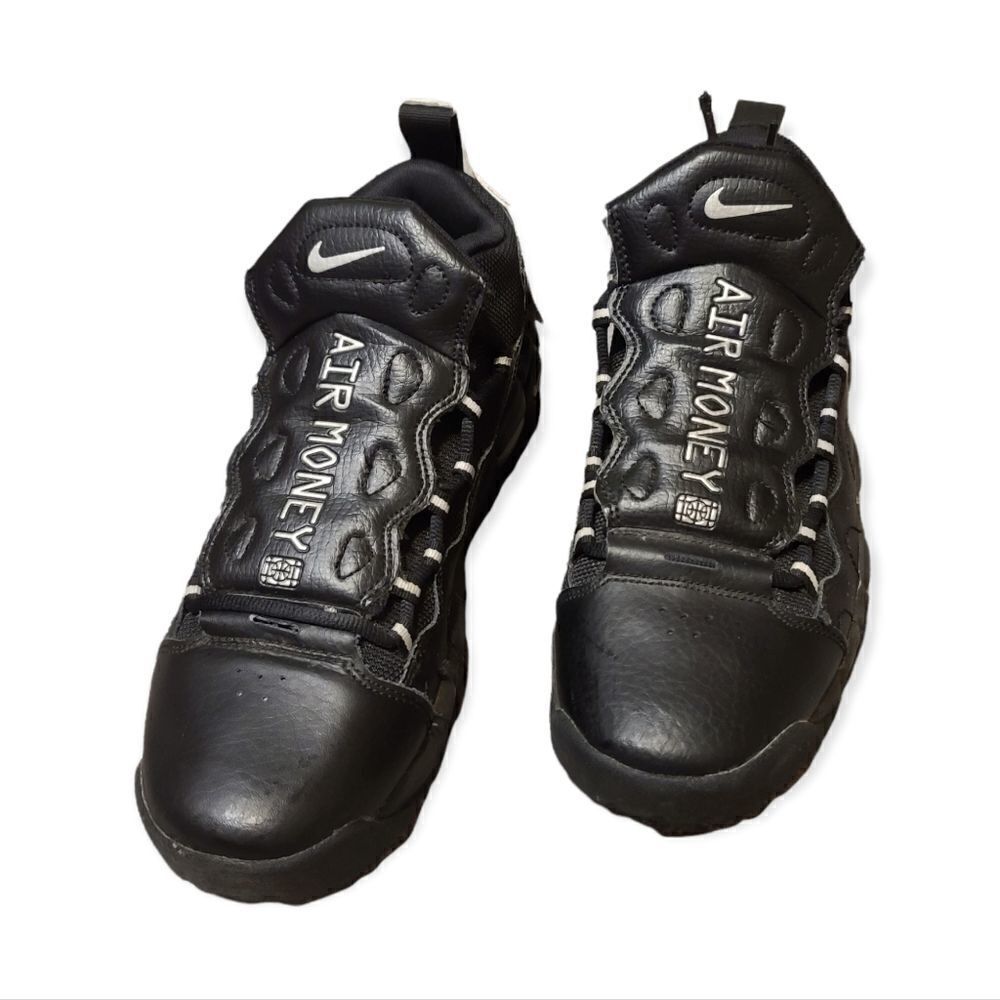 Nike Air More Money Black Sneakers 7 Youth Womens 8.5